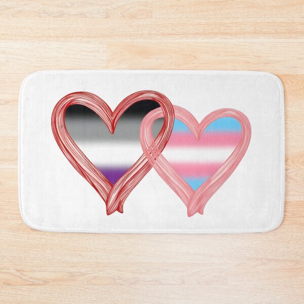 Item preview, Interlocking Asexual Trans Pride Hearts – Asexual Flag and Transgender Flag designed and sold by Travelslightly.