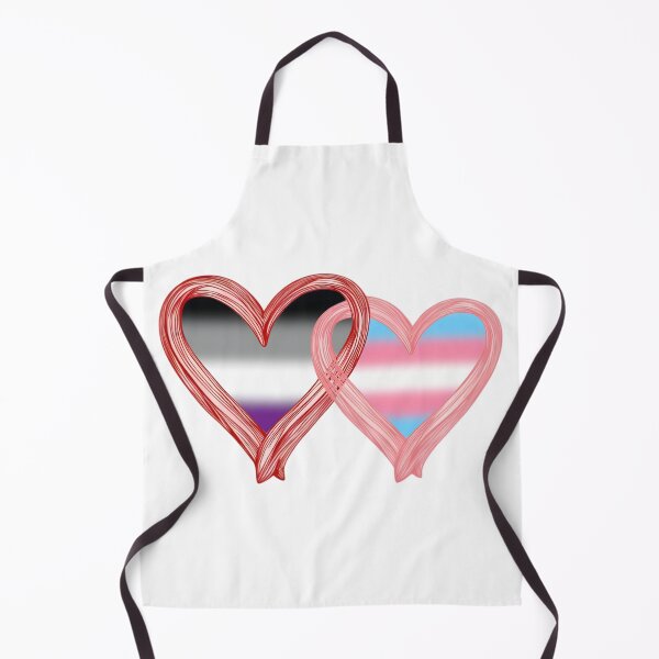 Item preview, Interlocking Asexual Trans Pride Hearts – Asexual Flag and Transgender Flag designed and sold by Travelslightly.