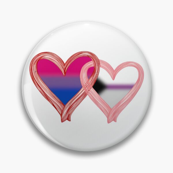 Item preview, Interlocking Bi Demisexual Pride Hearts – Bisexual Flag and Demisexual Flag designed and sold by Travelslightly.