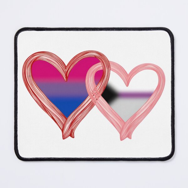 Item preview, Interlocking Bi Demisexual Pride Hearts – Bisexual Flag and Demisexual Flag designed and sold by Travelslightly.