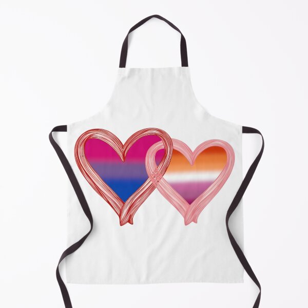 Item preview, Interlocking Biromantic Lesbian Pride Hearts – Bisexual Flag and Lesbian Flag designed and sold by Travelslightly.
