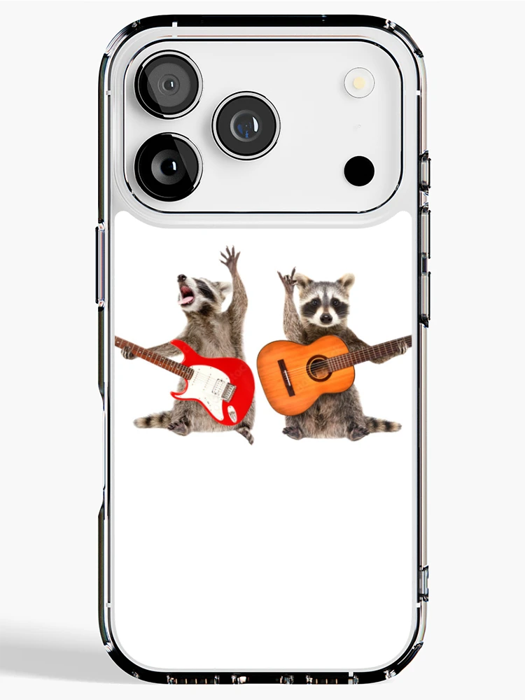 Thumbnail 1 of 5, iPhone Case, Rocking Racoons Sticker Car Decal designed and sold by windowdecals.