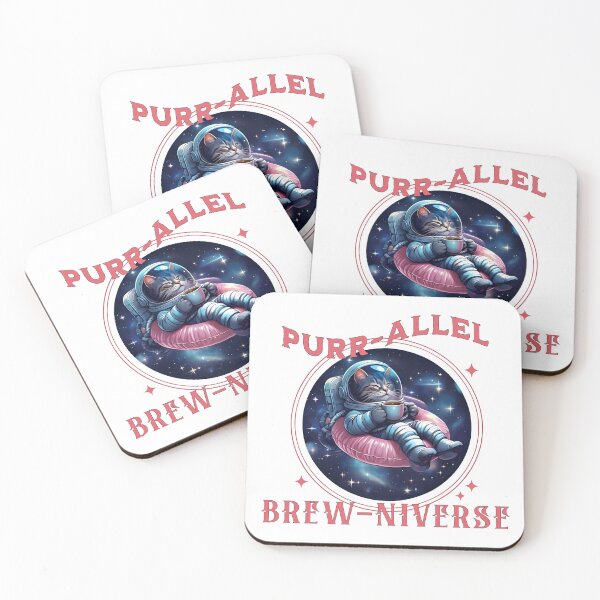 Item preview, Parallel Universe Space Cat Cozy Coffee Cosmic Brew designed and sold by SamSupershirt.