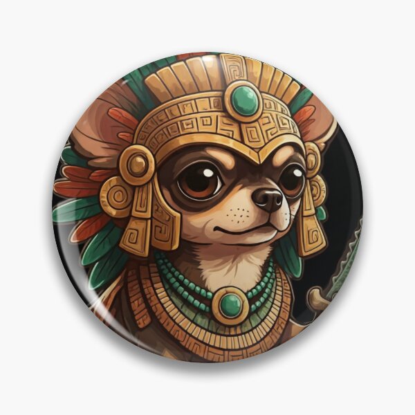 Artikelvorschau, Aztekenhäuptling Chihuahua mit handgefertigtem Dolch aus Jade entworfen und verkauft von Cord75.