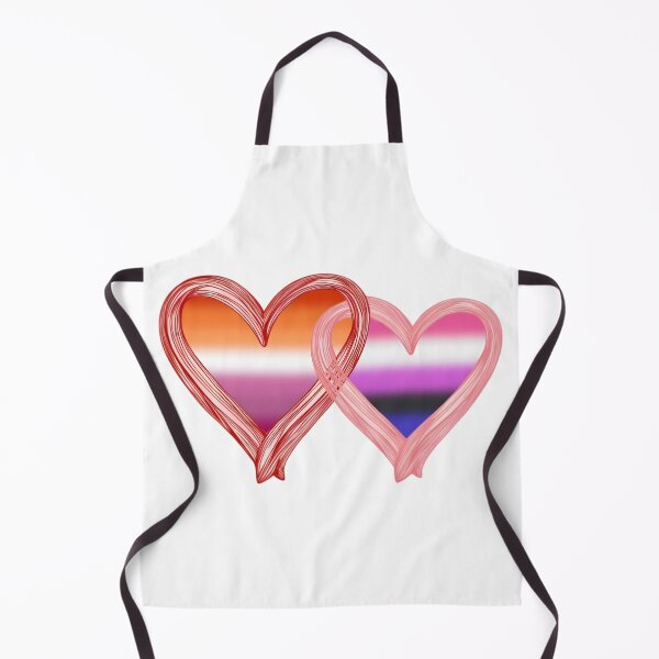 Item preview, Interlocking Genderfluid Lesbian Pride Hearts – Genderfluid Flag and Lesbian Flag designed and sold by Travelslightly.