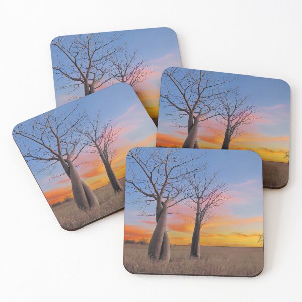 Item preview, The Kimberley Plains Sunset Dancing Boab Trees designed and sold by Adam Gormley.