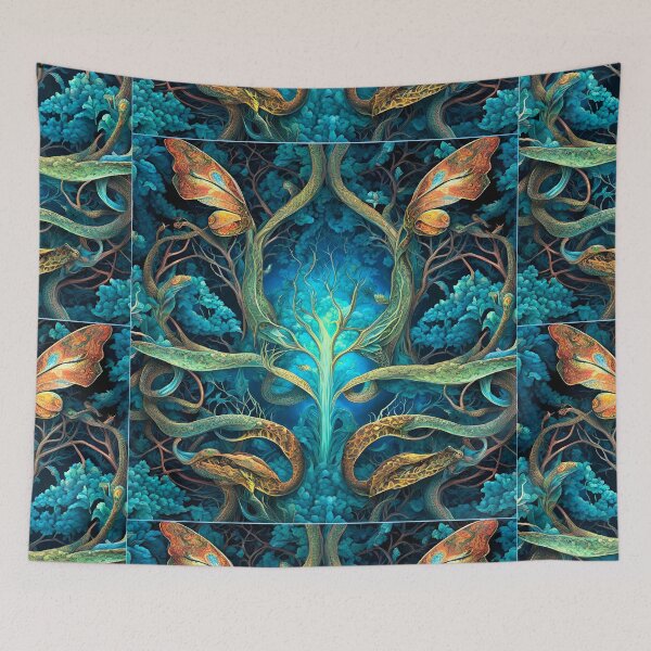 Item preview, Abstract tree of animals with hidden face shape designed and sold by Atarac.