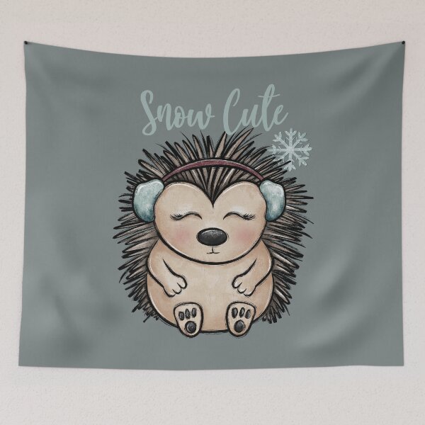Item preview, Snow Cute Hedgehog, Hedge hog, Cozy Winter, Ear Muffs, Snowflake designed and sold by MerchSearchCO.