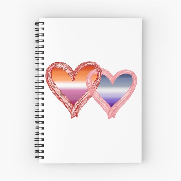 Item preview, Interlocking Butch Lesbian Pride Hearts – Butch Flag and Lesbian Flag designed and sold by Travelslightly.