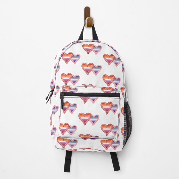 Item preview, Interlocking Butch Lesbian Pride Hearts – Butch Flag and Lesbian Flag designed and sold by Travelslightly.