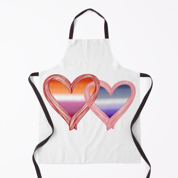 Item preview, Interlocking Butch Lesbian Pride Hearts – Butch Flag and Lesbian Flag designed and sold by Travelslightly.