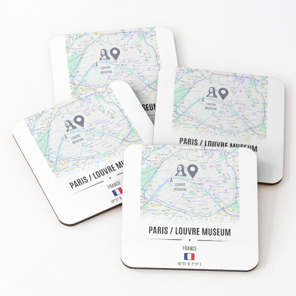 Item preview, Paris Map Art - Modern Design Featuring Louvre, Seine, and French Iconography designed and sold by Psycho-Crazy.