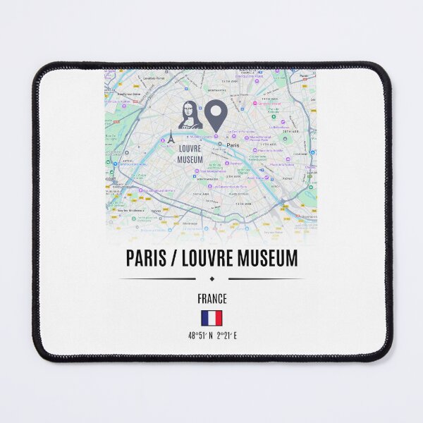 Item preview, Mapa artístico de París: diseño moderno con el Louvre, el Sena y la iconografía francesa designed and sold by Psycho-Crazy.