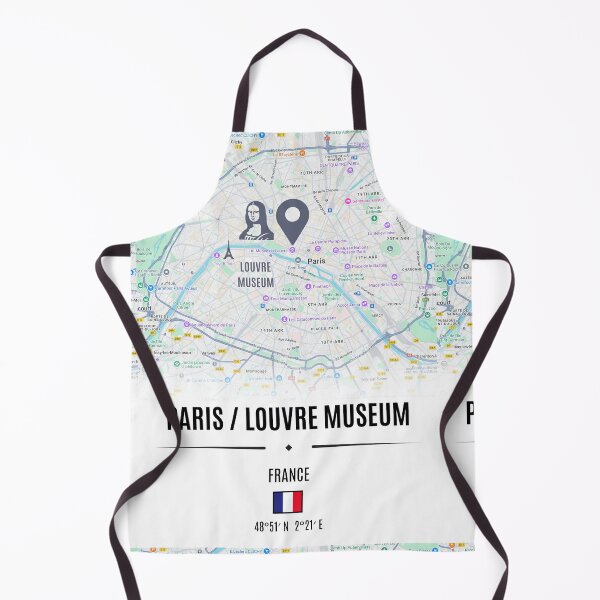 Item preview, Paris Map Art - Modern Design Featuring Louvre, Seine, and French Iconography designed and sold by Psycho-Crazy.