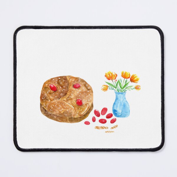 Item preview, Watercolor Greek Easter Bread, Cookies and Red Eggs designed and sold by daphsam.