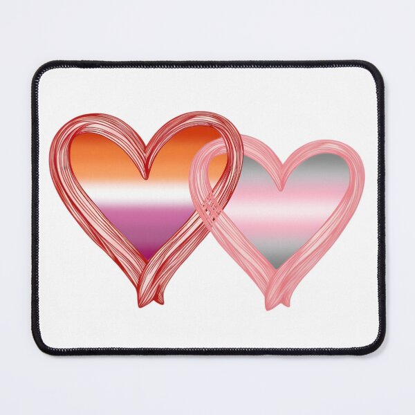 Item preview, Interlocking Lesbian Demigirl Pride Hearts – Demigirl Flag and Lesbian Flag designed and sold by Travelslightly.