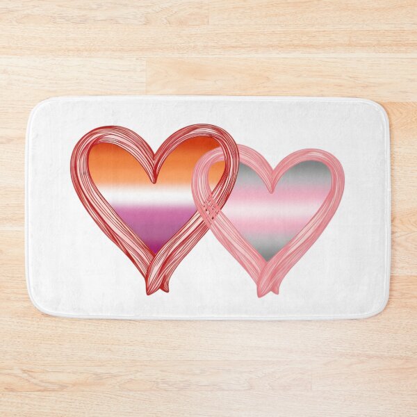 Item preview, Interlocking Lesbian Demigirl Pride Hearts – Demigirl Flag and Lesbian Flag designed and sold by Travelslightly.