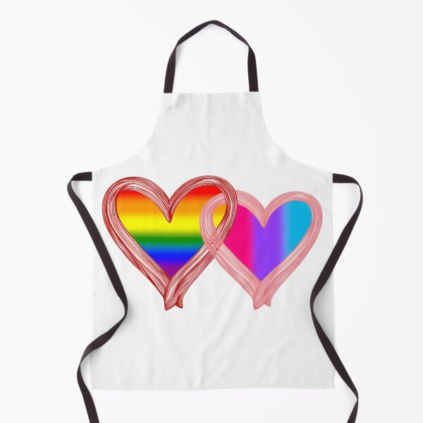 Item preview, Interlocking Andogynous LGBTQ Pride Hearts – Rainbow Flag and Andogynous Flag designed and sold by Travelslightly.