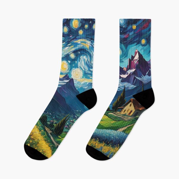 Artikelvorschau, Schweizer Berge mit Van Gogh-Thema entworfen und verkauft von SublimeMusings.