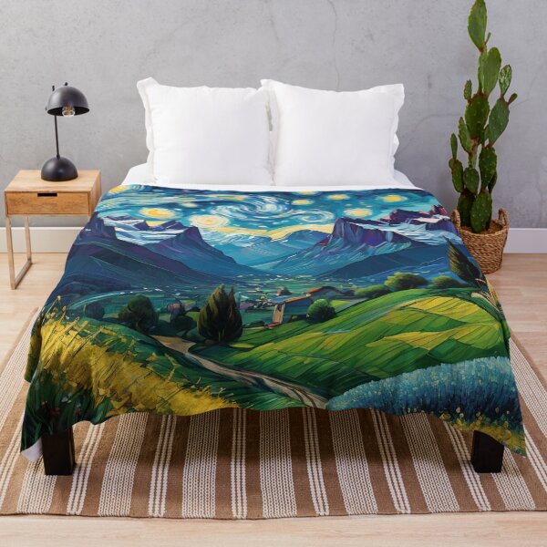 Artikelvorschau, Schweizer Berge mit Van Gogh-Thema entworfen und verkauft von SublimeMusings.