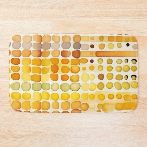 Item preview, Yellow Orange Mocha Butter Cream Watercolor Dots designed and sold by darkskydelights.