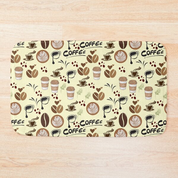 Item preview, Bold Coffee Lover’s Latte Art Pattern designed and sold by astersgraphics.