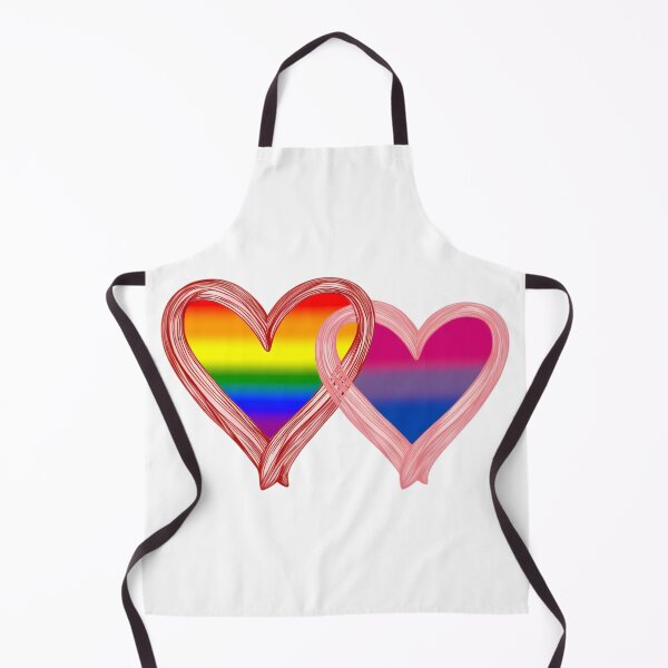 Item preview, Interlocking LGBTQ Rainbow Bisexual Pride Hearts – Rainbow Flag and Bi Flag designed and sold by Travelslightly.