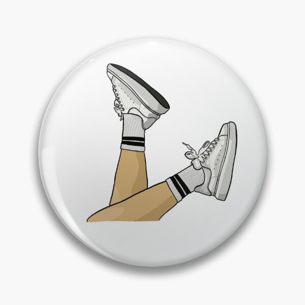 Item preview, Legs with socks and white sneakers designed and sold by Sneakerlike.