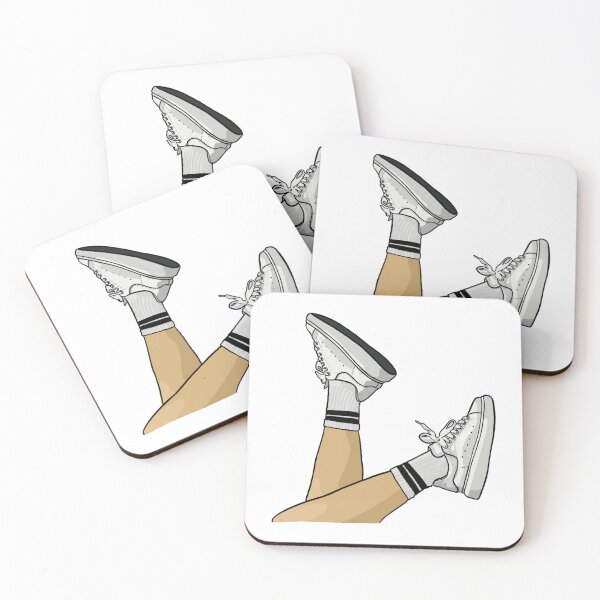 Item preview, Legs with socks and white sneakers designed and sold by Sneakerlike.