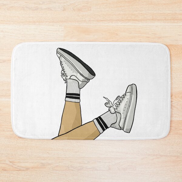 Item preview, Legs with socks and white sneakers designed and sold by Sneakerlike.