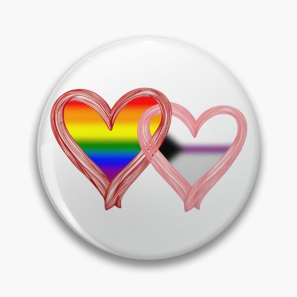 Item preview, Interlocking LGBTQ Rainbow Demisexual Pride Hearts – Rainbow Flag and Demi Flag designed and sold by Travelslightly.