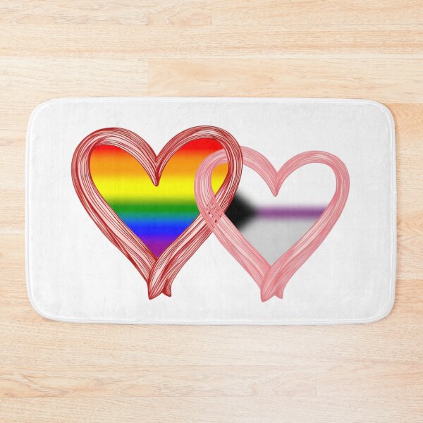 Item preview, Interlocking LGBTQ Rainbow Demisexual Pride Hearts – Rainbow Flag and Demi Flag designed and sold by Travelslightly.