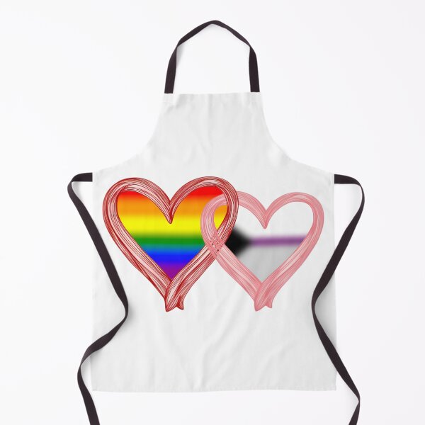 Item preview, Interlocking LGBTQ Rainbow Demisexual Pride Hearts – Rainbow Flag and Demi Flag designed and sold by Travelslightly.
