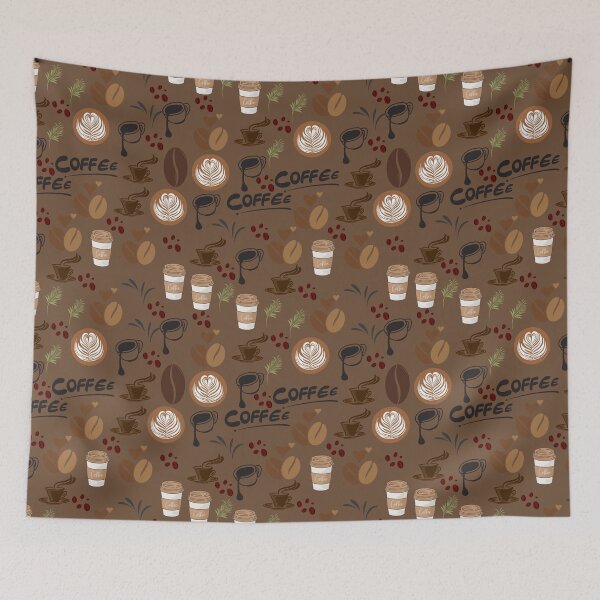 Item preview, Bold Coffee Lover’s Latte Art Pattern designed and sold by astersgraphics.