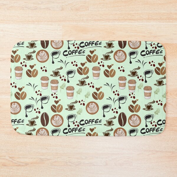 Item preview, Bold Coffee Lover’s Latte Art Pattern designed and sold by astersgraphics.