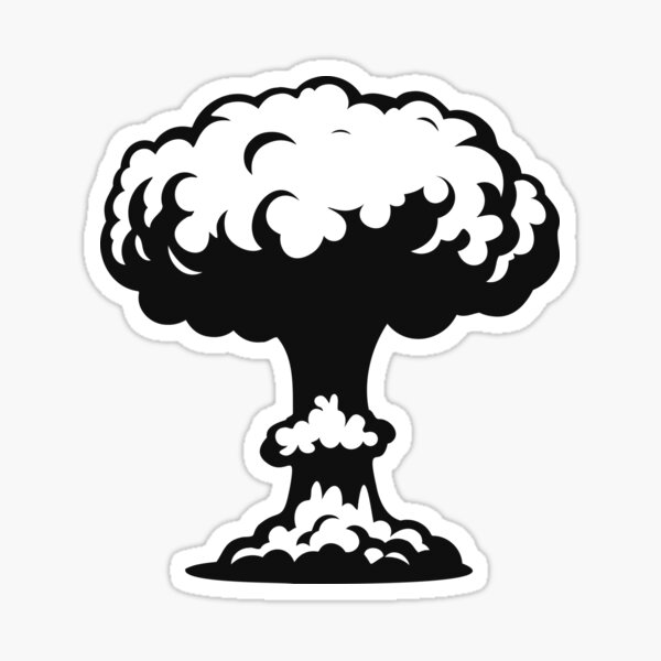 Item preview, Minimalist Mushroom Cloud - Bold Statement Design designed and sold by Greemo03.