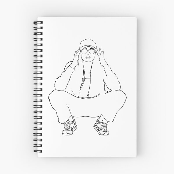 Item preview, Sketch of a woman with sunglasses and sneakers designed and sold by Sneakerlike.