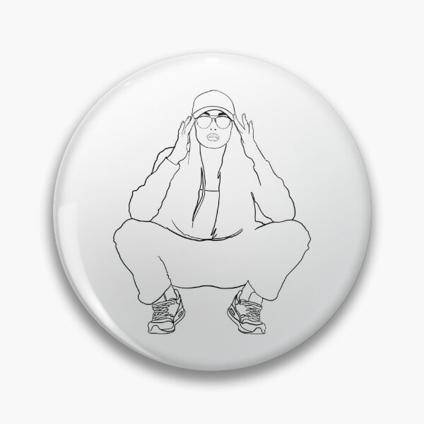 Item preview, Sketch of a woman with sunglasses and sneakers designed and sold by Sneakerlike.