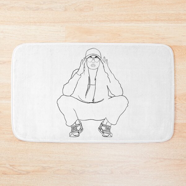 Item preview, Sketch of a woman with sunglasses and sneakers designed and sold by Sneakerlike.