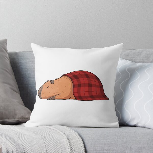 Item preview, Sleeping Сapybara Sticker (Red color) designed and sold by YumeKurenai.