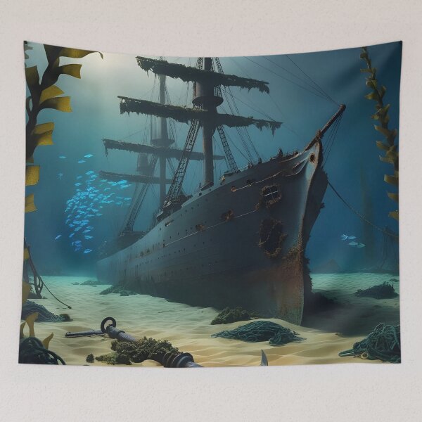 Item preview, sailing ship sunk at sea / ocean 2 designed and sold by AA-designstore.