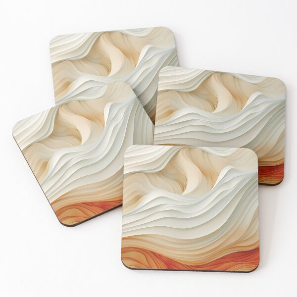 Item preview, Abstract Cream and Orange Waves designed and sold by darkskydelights.