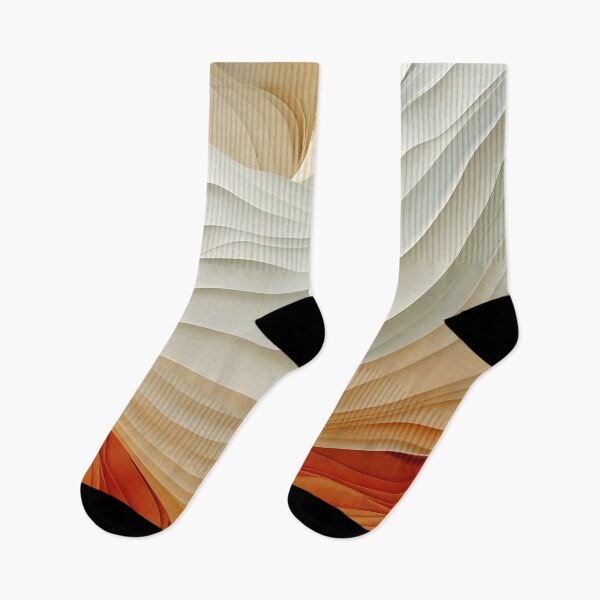 Item preview, Abstract Cream and Orange Waves designed and sold by darkskydelights.