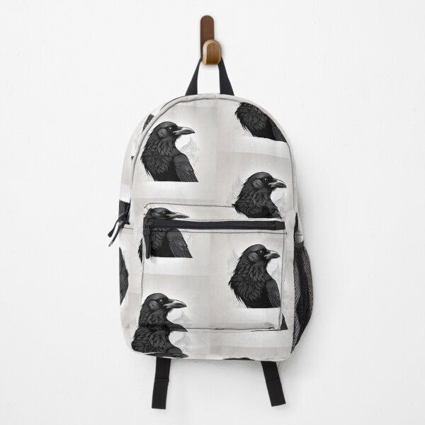 Item preview, A design of a raven rendered in intricate linework and subtle monochrome shading. designed and sold by HEMRO.