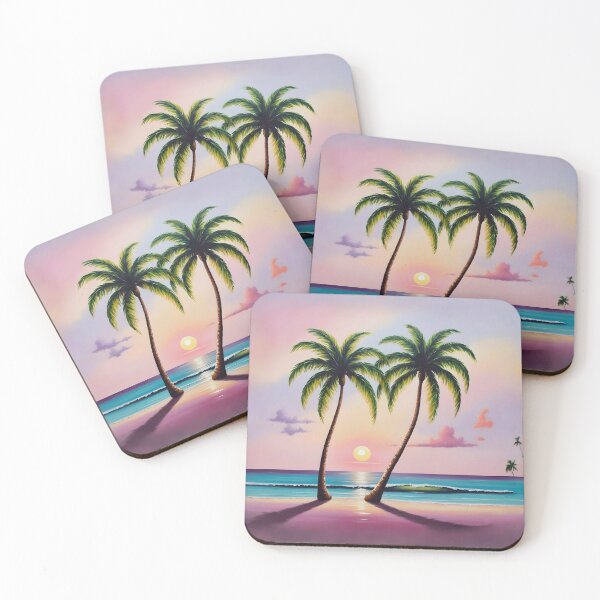 Item preview, two palm trees on the beach sand 2  designed and sold by AA-designstore.