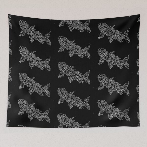 Item preview, Actinopterygii - Ray Finned Fish - White and Black - Evolution designed and sold by EvolutionPoster.