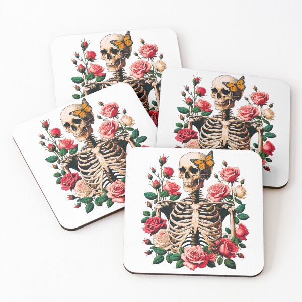 Item preview, Gothic Floral Skeleton and Roses designed and sold by ajollycreation.