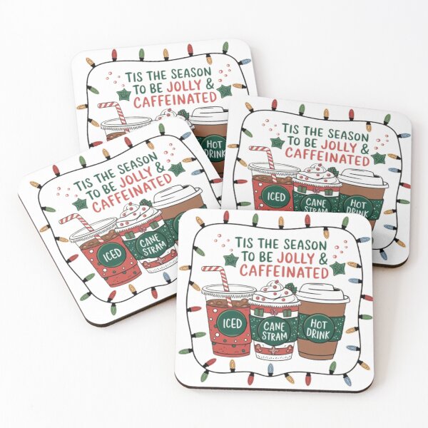 Item preview, Tis the Season to Be Jolly & Caffeinated – Fun Christmas Coffee Lover Design designed and sold by GemBob Creations.