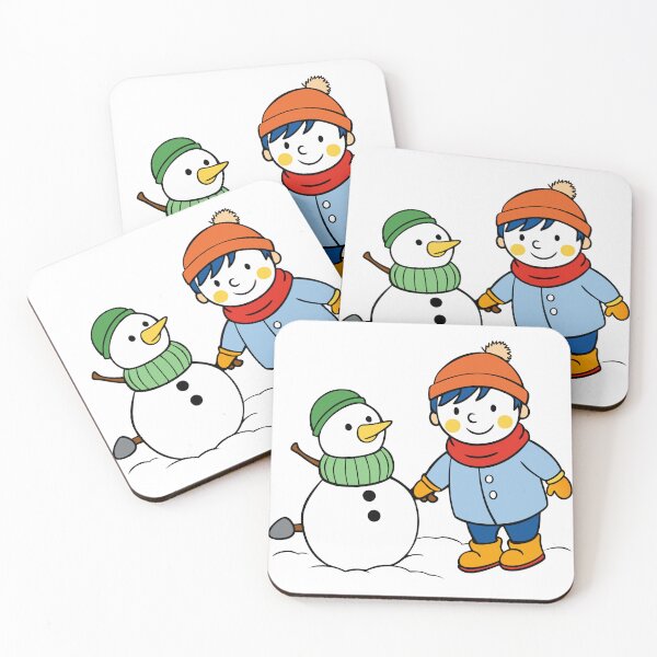 Item preview, Child Rolling a Snowball While a Puppy Plays Nearby designed and sold by omerfdln34.