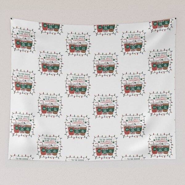 Item preview, Tis the Season to Be Jolly & Caffeinated – Fun Christmas Coffee Lover Design designed and sold by GemBob Creations.